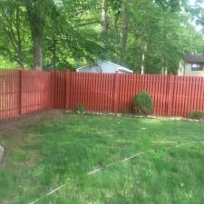 FP - Residential Exterior Cedar Fence Painting on Druid Hill Dr in Parsippany, NJ 7